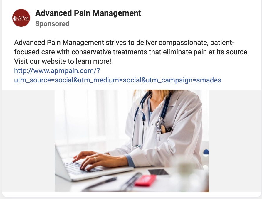pain management ads - facebook example 5