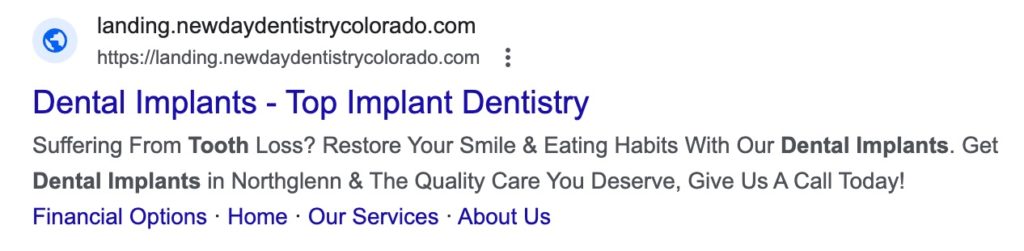 dental implant ads example
